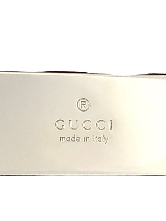 Gucci Interlocking Reversible Leather Brown Black Belt Silver main image 9